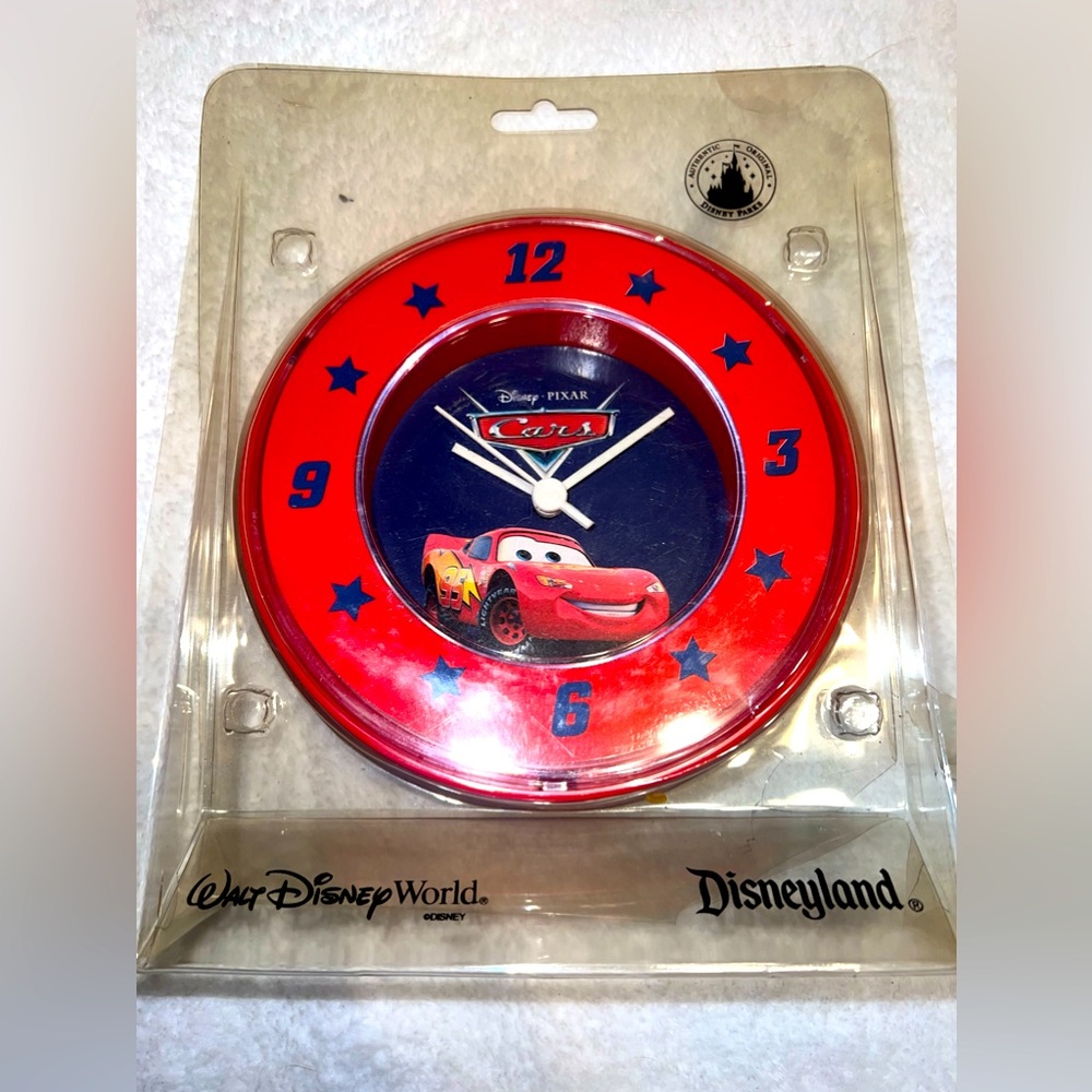 Disney’s Cars Clock, vintage, new in package but package is damaged